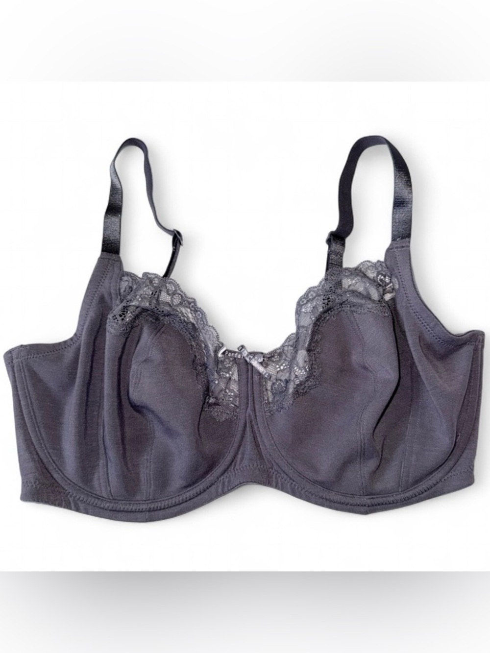Parfait Tess 36H Unlined Bra Gray Lace Full Coverage Underwire Full Coverage